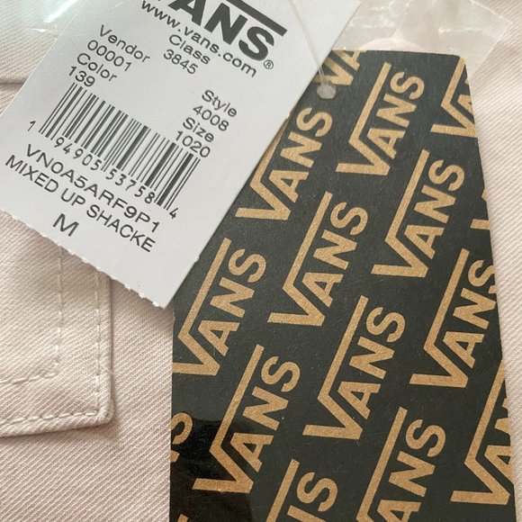 💖MEGA SALE💖Vans Mixed UP Shacke Pure Pink Cotton Logo Jacket Women VN0A5ARF9P1 - Picture 4 of 5